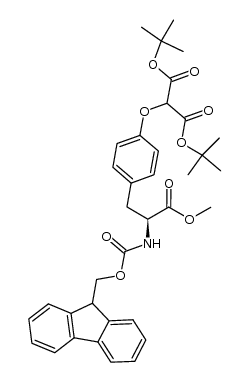 methyl Nα-Fmoc-4-O-[O',O''-di-tert-butyl-2-malonyl]tyrosinate结构式