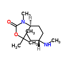 2-Methyl-2-propanyl methyl[trans-4-(methylamino)cyclohexyl]carbamate结构式
