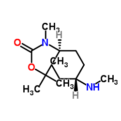 2-Methyl-2-propanyl methyl[trans-4-(methylamino)cyclohexyl]carbamate Structure