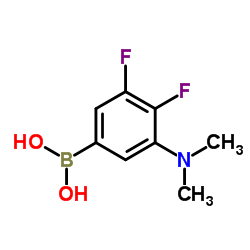 (3-(二甲氨基)-4,5-二氟苯基)硼酸结构式