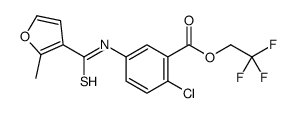 2,2,2-trifluoroethyl 2-chloro-5-[(2-methylfuran-3-carbothioyl)amino]benzoate Structure