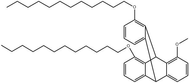 1,8-双十二烷氧基-13-甲氧基三蝶烯结构式