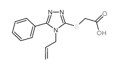 [(4-烯丙基-5-苯基-4H-1,2,4-噻唑-3-基)硫代]-乙酸结构式