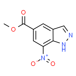 7-硝基-1H-吲唑-5-羧酸甲酯结构式