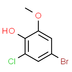 2-氯-4-溴-6-甲氧基苯酚结构式