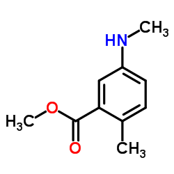 Methyl 2-methyl-5-(methylamino)benzoate结构式