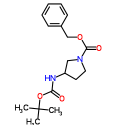 1-CBZ-3-BOC-AMINO PYRROLIDINE structure