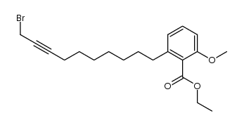 ethyl 6-(10-bromo-8-decynyl)-2-methoxybenzoate结构式