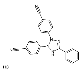 4-[3-(4-cyanophenyl)-5-phenyl-1H-tetrazol-1-ium-2-yl]benzonitrile,chloride结构式