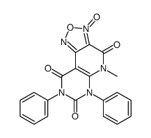 5-methyl-3-oxido-6,8-diphenyl-[1,2,5]oxadiazolo[1,2]pyrido[4,5-b]pyrimidin-3-ium-4,7,9-trione Structure