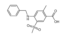 4-benzylamino-5-methylsulfonyl-2-methylbenzoic acid结构式