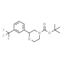 2-(3-(三氟甲基)苯基)吗啉-4-羧酸叔丁酯结构式