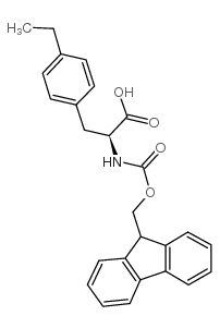 (S)-3-(4-乙基苯基)-2-(9h-芴-9-甲氧基羰基氨基)-丙酸结构式