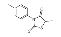 5-methyl-3-(4-methylphenyl)-2-sulfanylidene-1,3-thiazolidin-4-one结构式