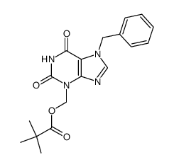 2,2-Dimethylpropionic acid [7-benzyl-2,6-dioxo-1,2,6,7-tetrahydropurin-3-yl]methyl ester Structure