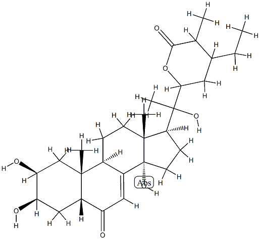 头花蒽草甾酮结构式