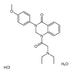 1-[2-(diethylamino)acetyl]-3-(4-methoxyphenyl)-2H-quinazolin-4-one,hydrate,hydrochloride结构式