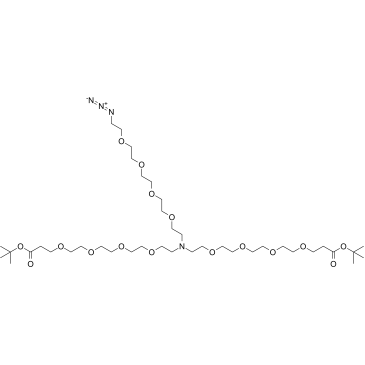 N-(Azido-PEG4)-N-bis(PEG4-t-butyl ester) Structure