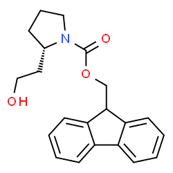 Fmoc-(S)-2-(pyrrolidin-2-yl)ethan-1-ol hydrochloride Structure