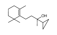 2-cyclopropyl-4-(2,6,6-trimethylcyclohex-1-en-1-yl)butan-2-ol结构式