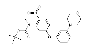 t-butyl N-{5-[3-(morpholin-4-yl)phenoxy]-2-nitrophenyl}-N-methylcarbamate Structure