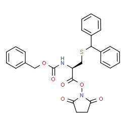 [(R)-2-[(2,5-Dioxo-1-pyrrolidinyl)oxy]-2-oxo-1-[(diphenylmethylthio)methyl]ethyl]carbamic acid benzyl ester结构式