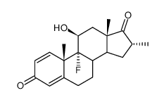 9α-Fluor-11β-hydroxy-16ξ-methyl-androsta-1,4-dien-3,7-dion结构式