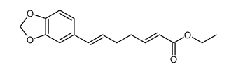 ethyl 7-(1,3-benzodioxol-5-yl)hepta-2,6-dienoate结构式