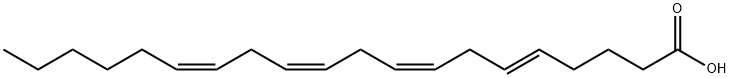 5(E),8(Z),11(Z),14(Z)-Eicosatetraenoic acid Structure