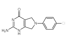 4H-Pyrrolo[3,4-d]pyrimidin-4-one,2-amino-6-(4-chlorophenyl)-3,5,6,7-tetrahydro-结构式