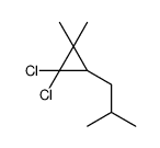1,1-Dichloro-2,2-dimethyl-3-isobutylcyclopropane结构式