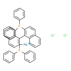 二氯[2,2'-双(二苯基膦)-1,1'-联萘]钯(II)结构式