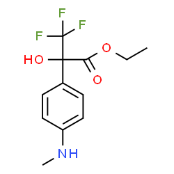 Ethyl 3,3,3-trifluoro-2-hydroxy-2-[4-(methylamino)phenyl]propanoate Structure