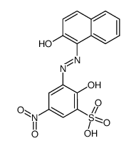 2-hydroxy-3-[(2-hydroxy-1-naphthyl)azo]-5-nitrobenzenesulphonic acid结构式
