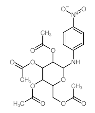 b-D-Glucopyranosylamine,N-(4-nitrophenyl)-, 2,3,4,6-tetraacetate结构式