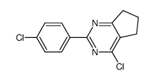 2-(4-chlorophenyl)-4-chloro-6,7-dihydro-5H-cyclopenta[d]pyrimidine结构式