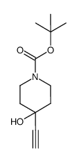 4-乙炔基-4-羟基哌啶-1-羧酸叔丁酯结构式