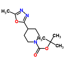 1-Boc-4-(5-Methyl-1,3,4-oxadiazol-2-yl)piperidine structure