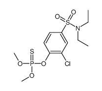 3-chloro-4-dimethoxyphosphinothioyloxy-N,N-diethylbenzenesulfonamide结构式