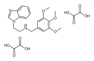 2-(3H-benzimidazol-1-ium-1-yl)ethyl-[(3,4,5-trimethoxyphenyl)methyl]azanium,2-hydroxy-2-oxoacetate Structure