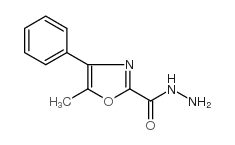 5-methyl-4-phenyl-1,3-oxazole-2-carbohydrazide structure