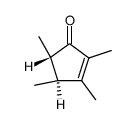 trans-2,3,4,5-tetramethyl-2-cyclopentenone structure