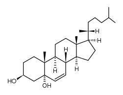 3β,5α-dihydroxycholest-5-ene结构式
