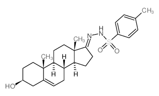 N-[(3-hydroxy-10,13-dimethyl-1,2,3,4,7,8,9,11,12,14,15,16-dodecahydrocyclopenta[a]phenanthren-17-ylidene)amino]-4-methyl-benzenesulfonamide structure