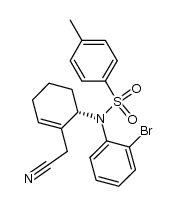 (S)-N-(2-bromophenyl)-N-[(2-cyanomethyl)-2-cyclohexenyl]-4-methylbenzenesulfonamide Structure