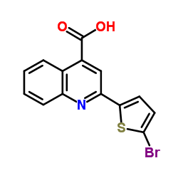2-(5-Bromo-2-thienyl)-4-quinolinecarboxylic acid结构式