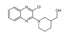 1-(3-氯-2-喹喔啉基)-3-哌啶甲醇结构式