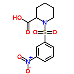 1-[(3-NITROPHENYL)SULFONYL]PIPERIDINE-2-CARBOXYLIC ACID结构式