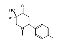3e-hydroxy-1e,3a-dimethyl-6e-(4-fluorophenyl)-4-piperidone Structure