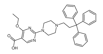 4-Ethoxy-2-[4-(3,3,3-triphenylpropyl)-1-piperazinyl]-5-pyrimidinecarboxylic acid结构式